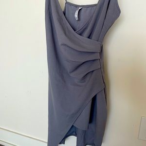GREY MINI DRESS WITH STRAPS